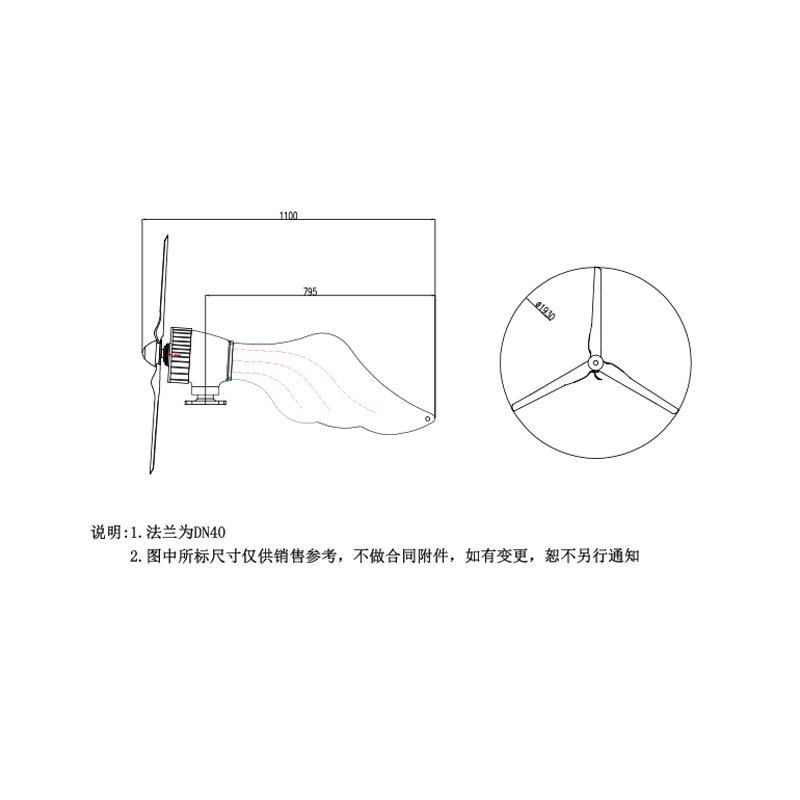M2-2800W12v24v48v风力发电机水平轴小型风力涡轮机厂家直销