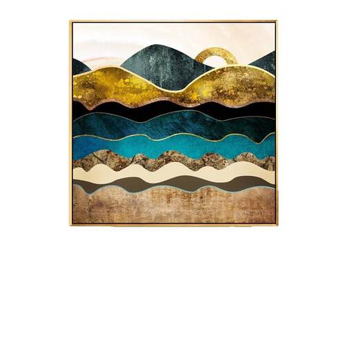 新中式玄关过道装饰画竖版现代简约客厅抽象风景山水禅意走廊壁画