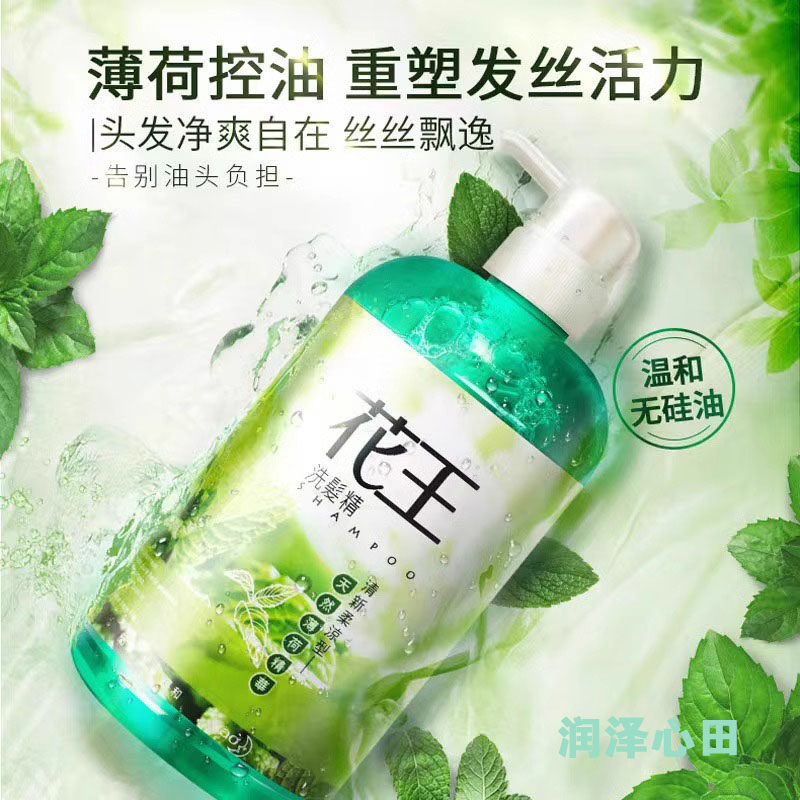 台湾进口花王洗发精750mL天然薄荷女海藻洗发水男专用去屑控油爽