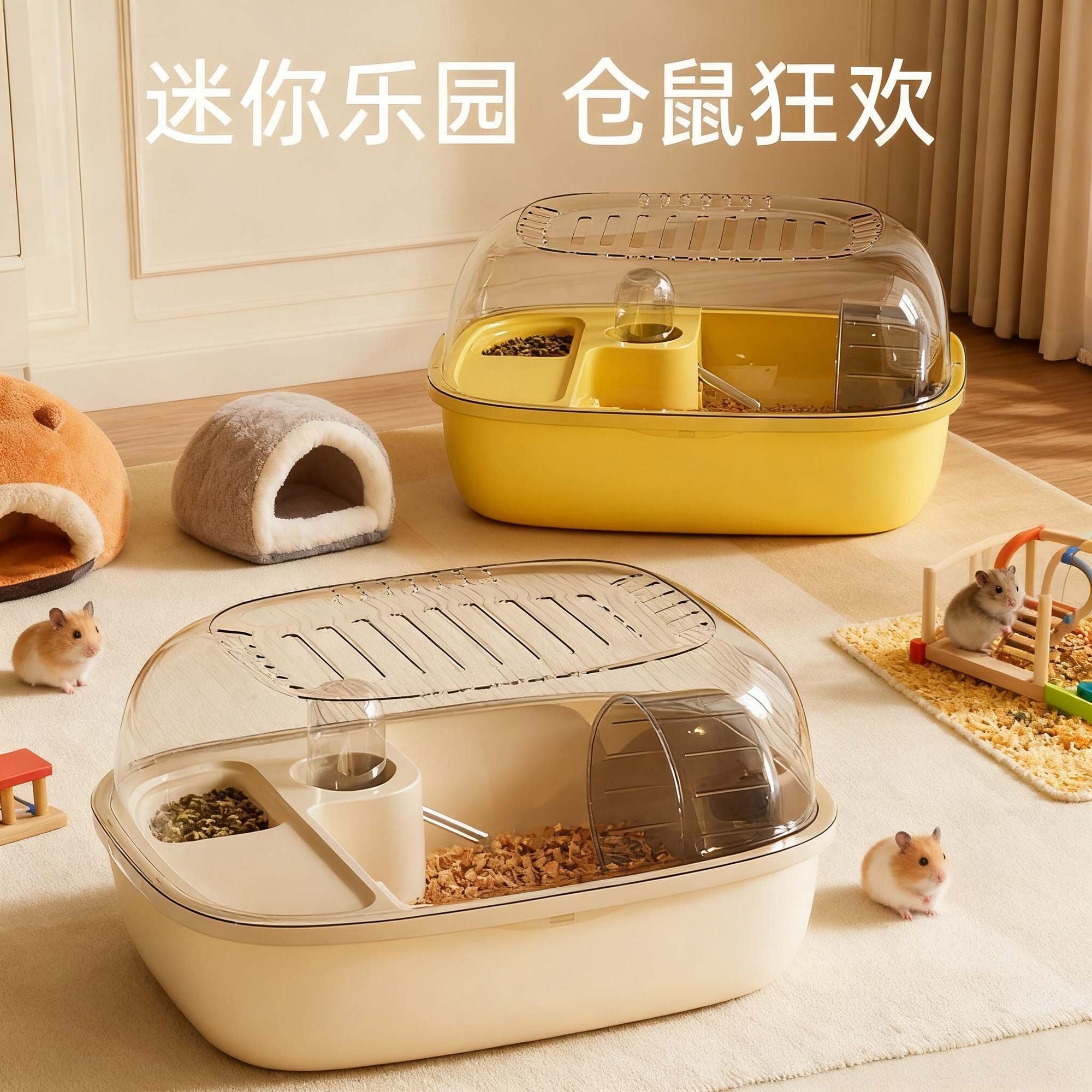 仓鼠豪华双层大别墅手提笼子