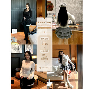 微胖重工拼接多层蛋糕裙女梦幻毛呢半身裙 香颂可丽 肉装 小cherry