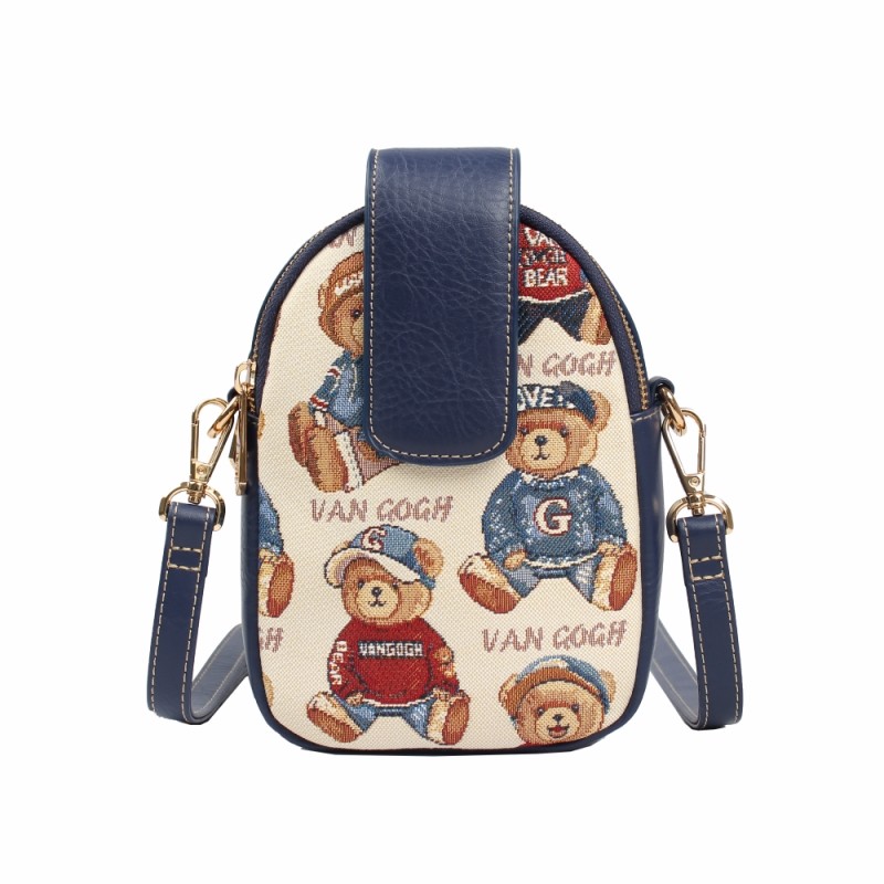 van gogh bear/梵高小熊v-041卡通斜挎包小圆包个性潮流单肩 可爱