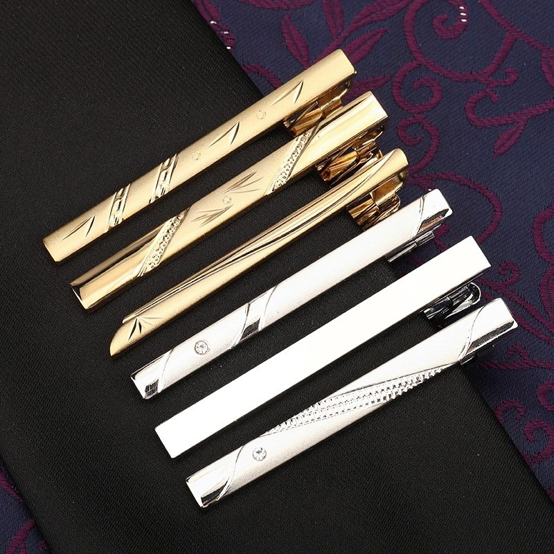 领带夹男士商务高档职业保安简约英伦大气配饰正装金属银色夹配饰