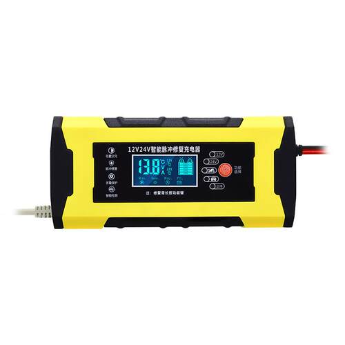 工厂汽摩托车电池充电器12V24V10A通用全智能修复型AGM充电机