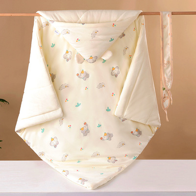 初生婴儿冬天包被羊羔绒11月份冬加厚外出产房新生出院包单新出