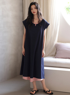 2026年新款带胸垫防凸点睡裙女士休闲宽松连衣裙无袖背心睡衣裙