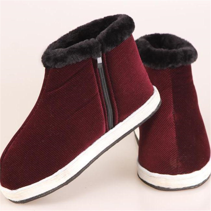 鸡婆鞋包跟布棉鞋保暖加厚加绒中老年人冬天防寒居家厚底防滑暖