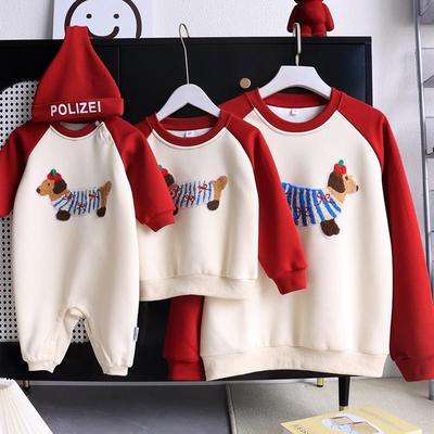 过年全家福衣服马年红色卫衣拜年服亲子装一家三口2026新年母女