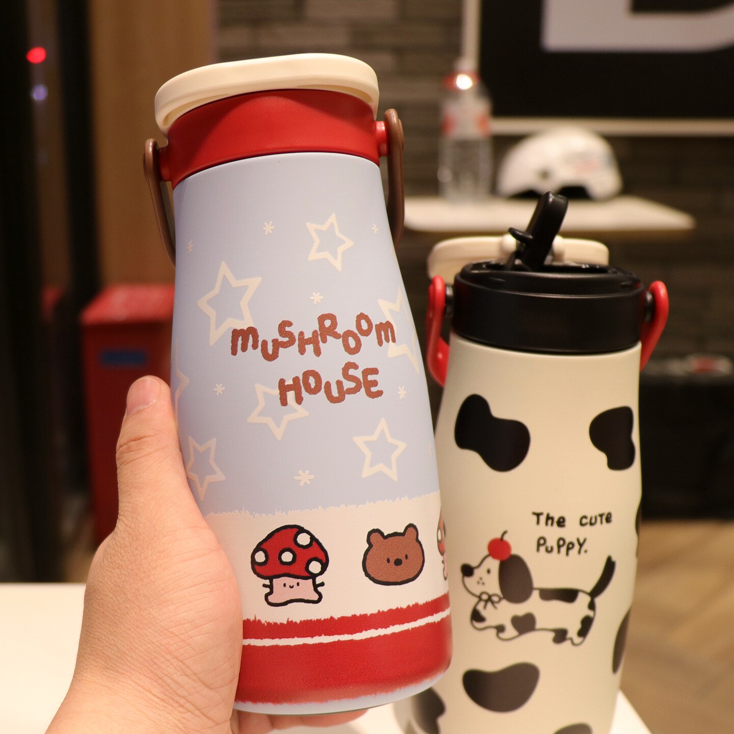 保温杯儿童学生上学专用双饮吸管杯陶瓷内胆牛奶杯子2025超火水杯