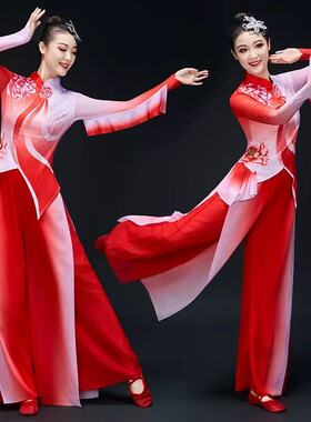 秧歌服女新款中国风茉莉花舞蹈胶州秧歌舞演出服装广场舞套装艺考