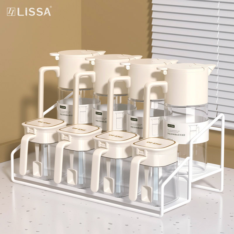 奶油风厨房油壶调料瓶罐颜值套装