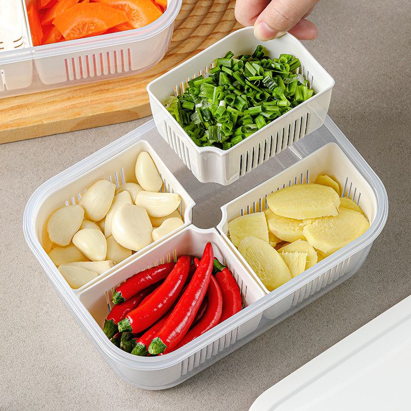 lissa方形分格沥水保鲜盒1.4L