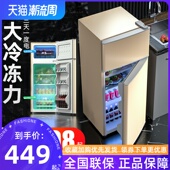 冰熊小冰箱家用小型宿舍租房用冷冻冷藏迷你双开门电冰箱一级节能