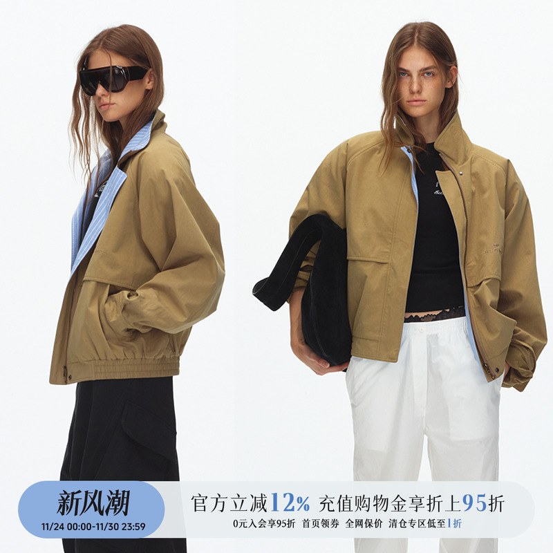 ECHOADE立领短款夹克外套