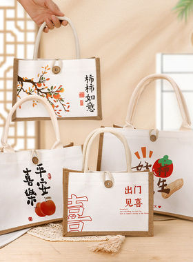 帆布小手提袋时尚外出学生便当袋环保礼品袋麻布袋帆布袋饭盒包包