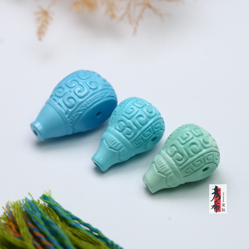精工雕刻佛头回纹三通文玩首饰