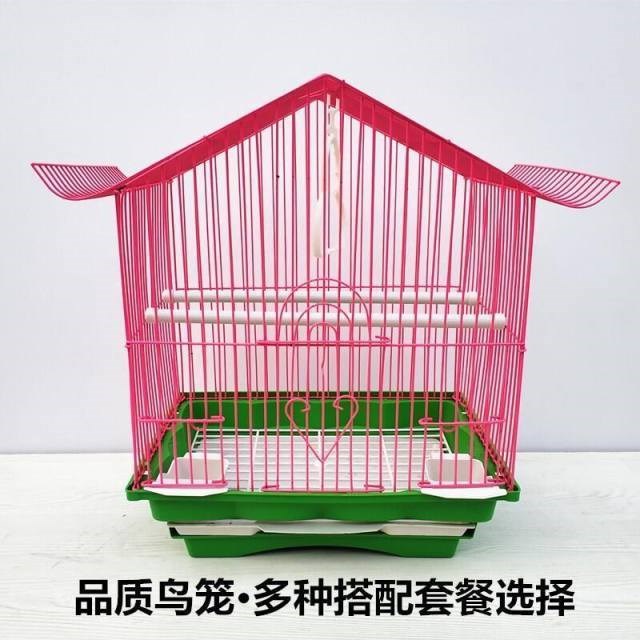 虎皮鹦鹉鸟笼牡丹玄凤别墅笼子文鸟珍珠小号铁艺金属