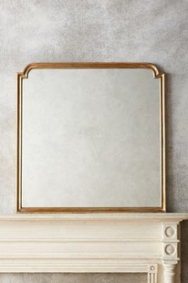 化妆台桌面化妆镜方形美式 复古法式 玄关壁挂卫生间浴室镜子可定制