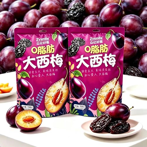 【高铁同款】众亿好客0脂肪大西梅独立包装果脯蜜饯酸甜新疆喀什