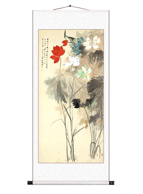 钦若国画卷轴挂画高清品质