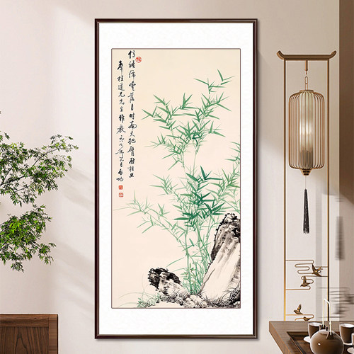 钦若客厅书房玄关挂画新中式