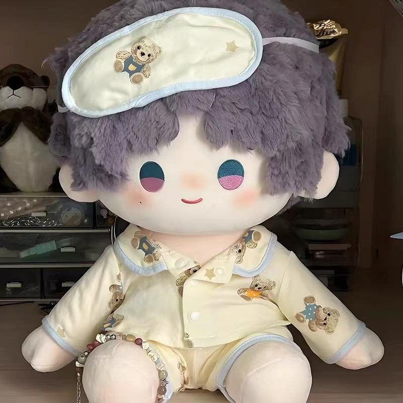新款40cm娃衣可爱坐姿睡衣替换装无属性棉花娃娃衣服玩偶小宝套装