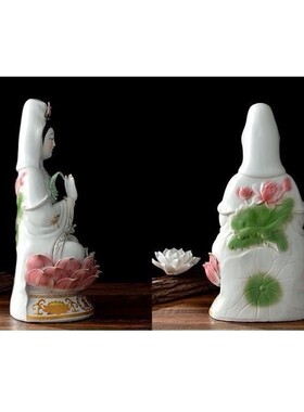 古典观世音娘娘吉祥大慈大悲摆设坐莲南海观世音菩萨观音菩萨平安