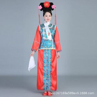 清朝格格古装还珠格格服装满族旗服宫女甄嬛传年会反串班服