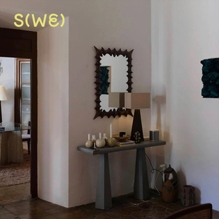 西班牙Dusty Deco Brutalist Mirror 镜子穿衣镜山毛榉装饰品玄关