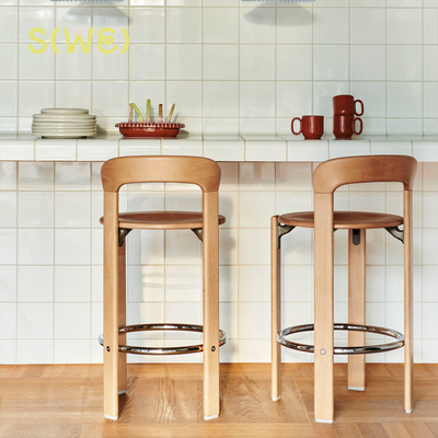 HAYRey北欧木质靠背吧椅