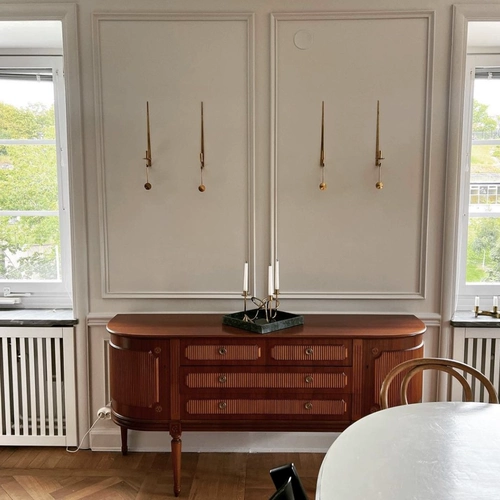 Швеция Skultuna минималистский ретро -колокол, настенная свеча, скульптура, современная минималистская гостиная подсвечника