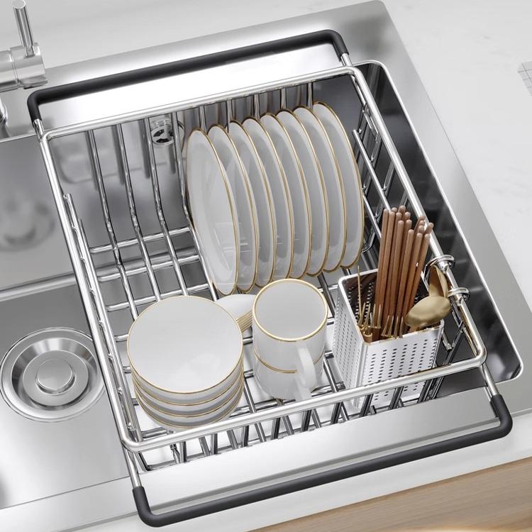 德国进口不锈钢滤水架伸缩置物架