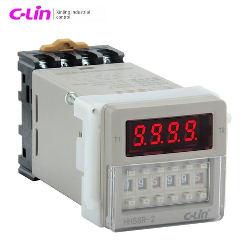 C-Lin鑫凌工控数显时间继电器Hhs6R-2两组周期延时Ac220V