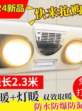洗澡间浴霸浴霸灯泡取暖灯275w小太阳两个灯暖老式壁挂冷暖两用新