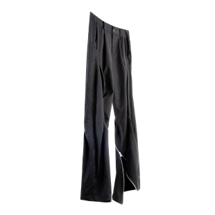 「OCEANBACCA」21FW Pt.1 不规则合缝褶位设计拉链垂感休闲西裤