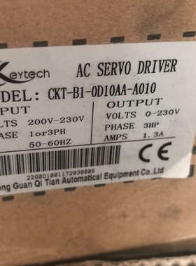 keytech CKT-B1-0D10AA-A010伺服驱动