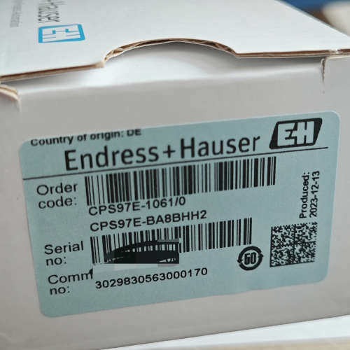 E+H 数字式ISFET塑料pH电极 CPS97E-BA8B