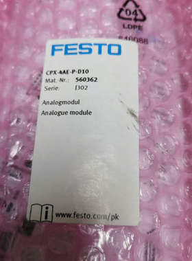 FESTO模拟量模块、订货号560362、型号CPX-4AE