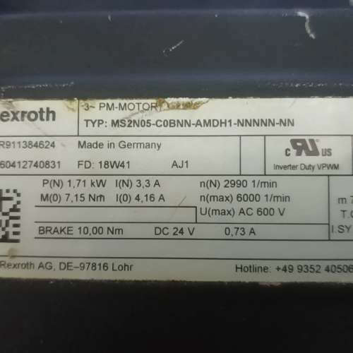 力士乐电机MS2N05-C0BNN-AMDH1-NNNN-N