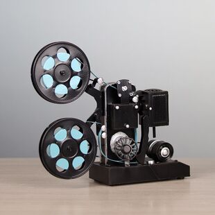 复古老物件老式电影放映机模型摆件酒吧餐厅店铺影院怀旧装饰品