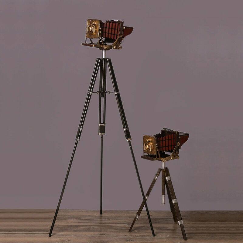 仿真老式支架照相机模型怀旧老物件店铺影院服装店橱窗装饰品摆件