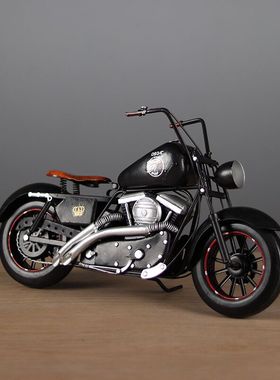 复古怀旧客厅酒柜玄关摩托车模型