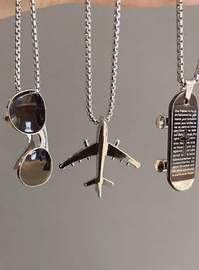 儿童项链男童女童潮流吊坠链卫衣链配饰装饰街舞男孩宝宝吊坠酷