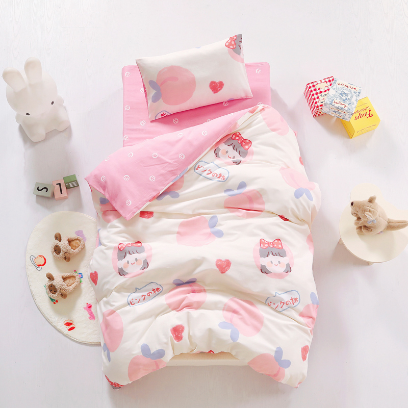 纯棉幼儿园被子三件套儿童被褥六件套宝宝午睡入园床上用品夏天