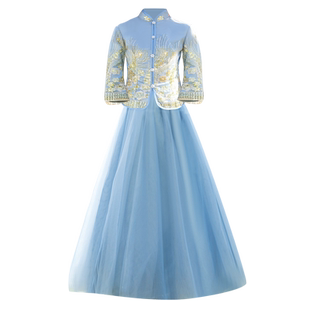 中式伴娘伴郎服姐妹装兄弟团汉服2025新款国风婚礼服女秀禾伴娘裙