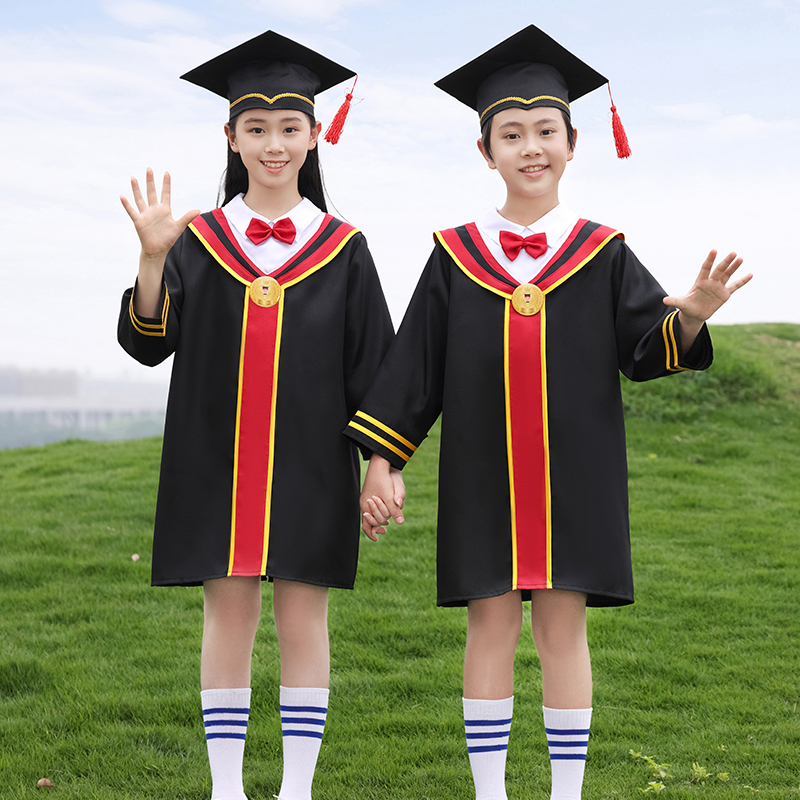 儿童博士服小学生男女幼儿园套装