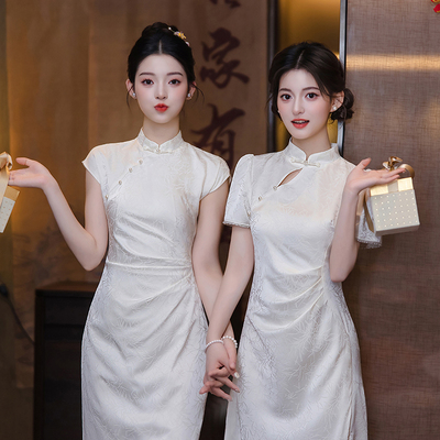 新中式伴娘服女2025新款夏季旗袍