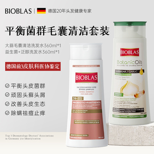 进口大蒜益生菌洗发水套装控油去屑止痒舒缓红痒平衡头皮微生态
