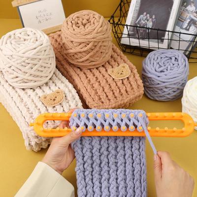 围巾毛线手工diy材料包编织送男生冬天围脖防寒针织自己织专用线