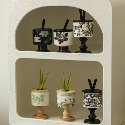 无火液体香薰空瓶小众艺术香氛摆件高级室内扩散香器藤条挥发香棒